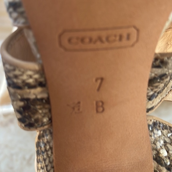 Brand new coach snakeskin sandals - Picture 5 of 5